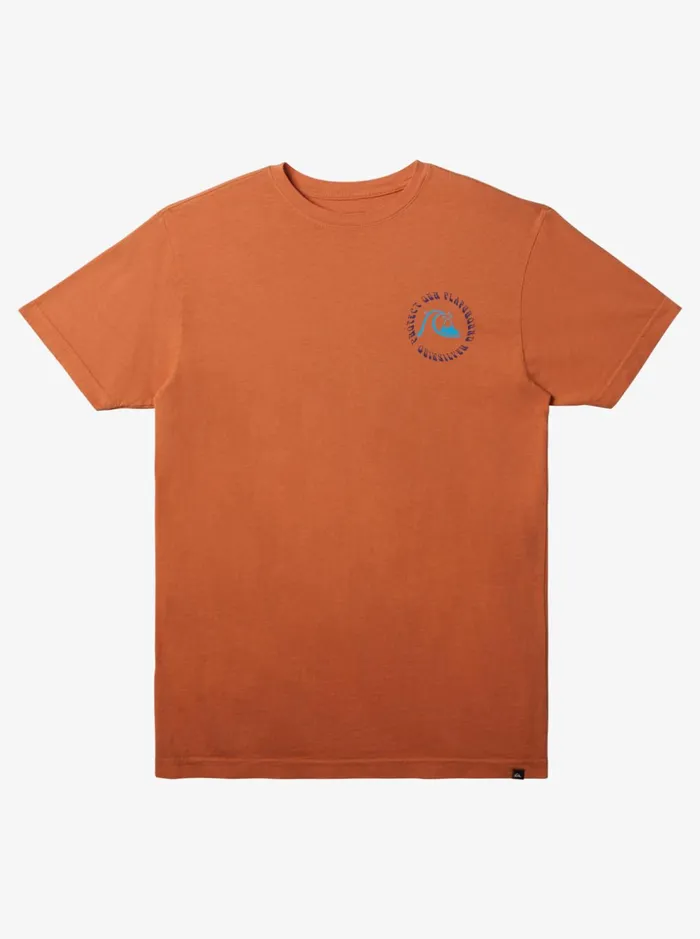 Men Quiksilver Tees Protect Our Playground TShirt Copper Tan