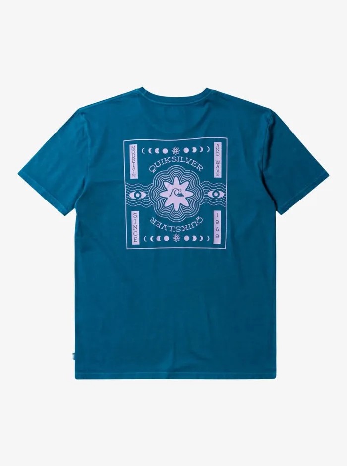 Men Quiksilver Tees Psyched TShirt Moroccan Blue Men Quiksilver Tees Psyched TShirt Moroccan Blue
