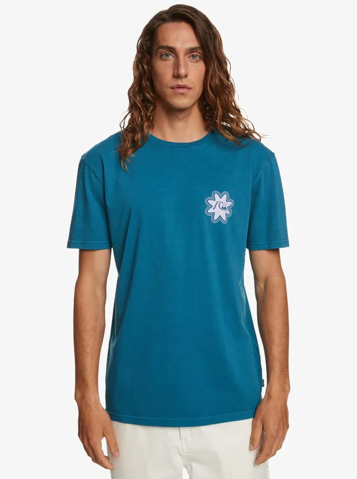 Men Quiksilver Tees Psyched TShirt Moroccan Blue Men Quiksilver Tees Psyched TShirt Moroccan Blue