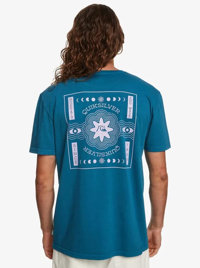 Men Quiksilver Tees Psyched TShirt Moroccan Blue Men Quiksilver Tees Psyched TShirt Moroccan Blue