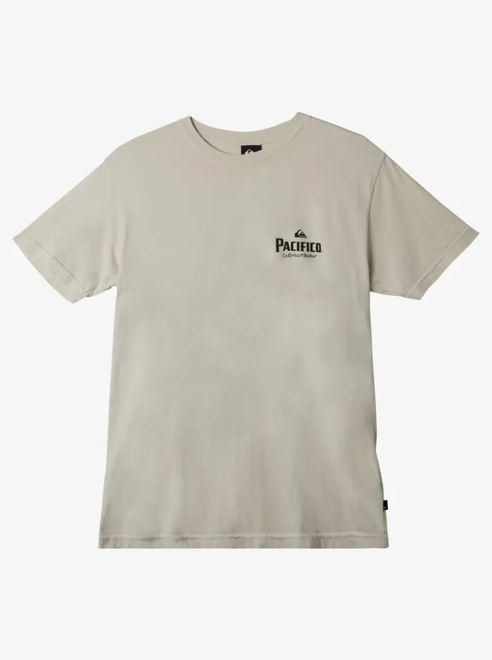 Men Quiksilver Tees Quiksilver X Pacifico Dont Fight The Foam TShirt Stone