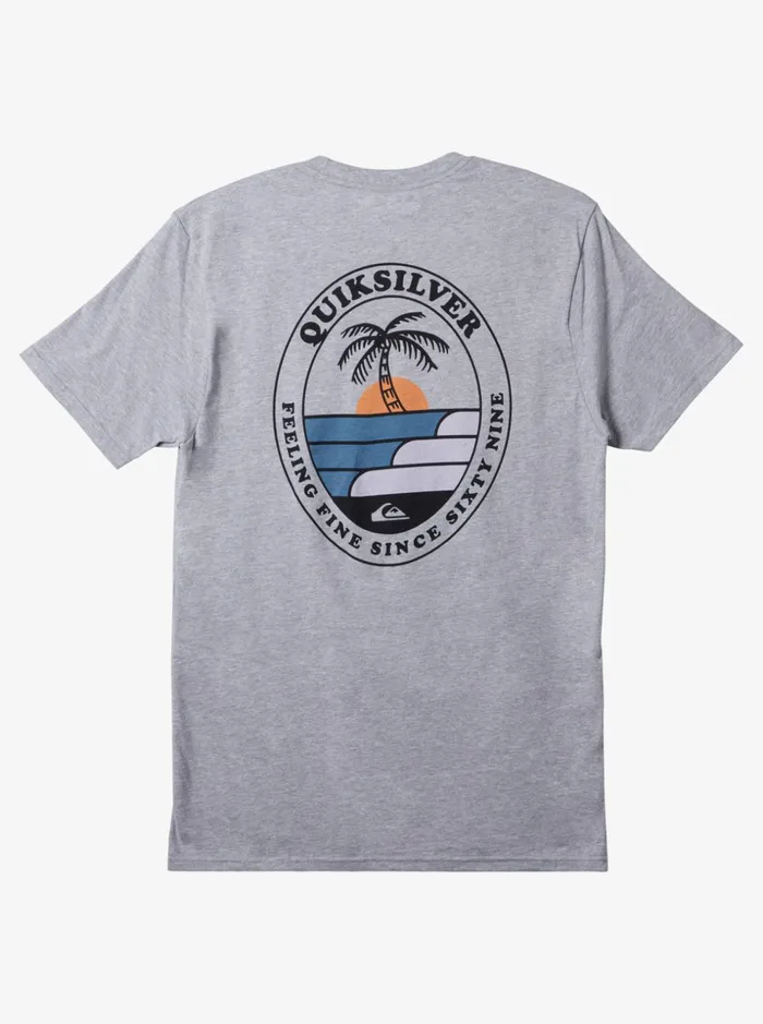 Men Quiksilver Tees The Ripple TShirt Athletic Heather Men Quiksilver Tees The Ripple TShirt Athletic Heather