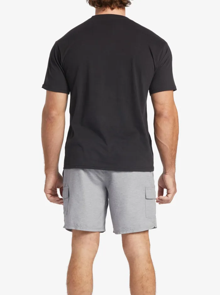 Men Quiksilver Tees Waterman Fish Tales TShirt Black Men Quiksilver Tees Waterman Fish Tales TShirt Black