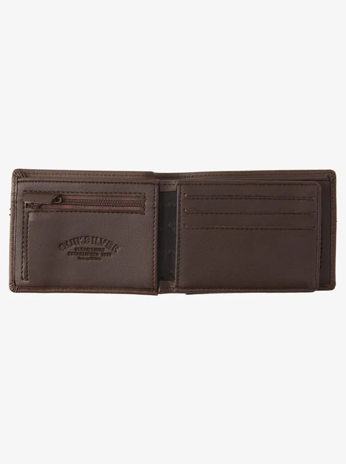 Men Quiksilver Wallets Mac TriFold Leather Wallet Chocolate Brown Men Quiksilver Wallets Mac TriFold Leather Wallet Chocolate Brown