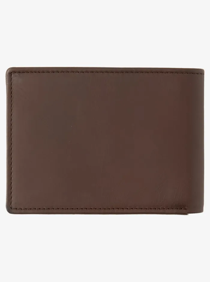 Men Quiksilver Wallets Mac TriFold Leather Wallet Chocolate Brown Men Quiksilver Wallets Mac TriFold Leather Wallet Chocolate Brown
