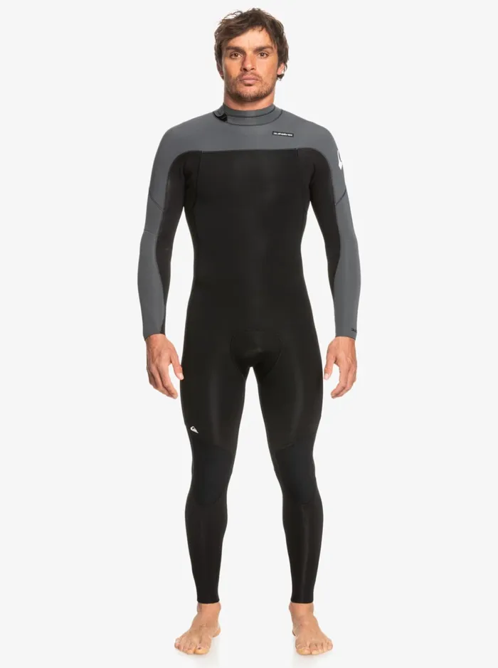 Men Quiksilver Wetsuits 32 Everyday Sessions BackZip Wetsuit Blackgun Metal