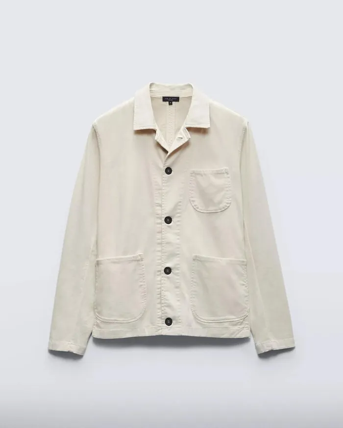 Men Rag and Bone Coats and Jackets Evan Stretch Twill Chore Jacket Turtledove Men Rag and Bone Coats and Jackets Evan Stretch Twill Chore Jacket Turtledove