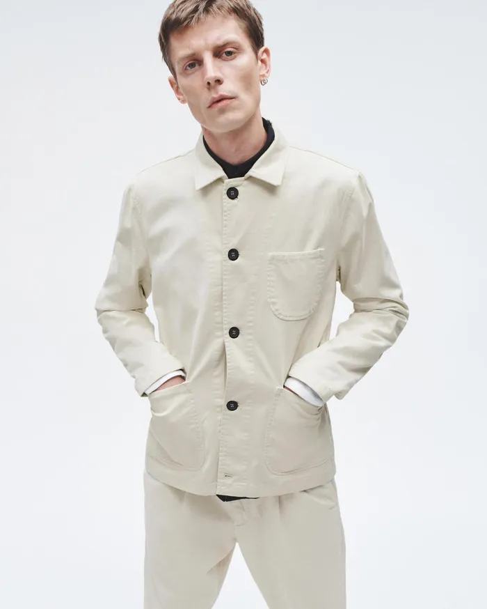 Men Rag and Bone Coats and Jackets Evan Stretch Twill Chore Jacket Turtledove Men Rag and Bone Coats and Jackets Evan Stretch Twill Chore Jacket Turtledove