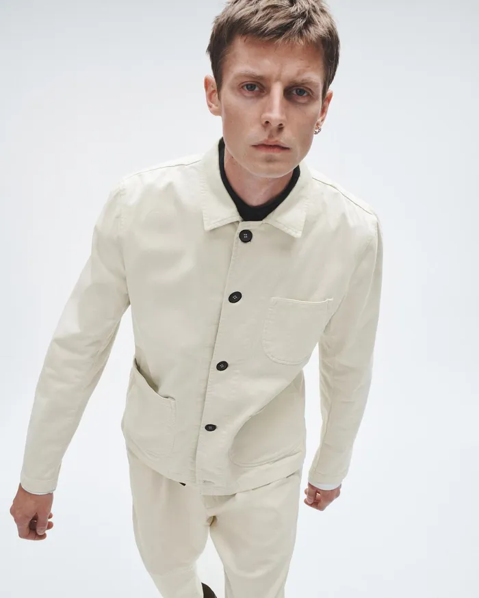 Men Rag and Bone Coats and Jackets Evan Stretch Twill Chore Jacket Turtledove Men Rag and Bone Coats and Jackets Evan Stretch Twill Chore Jacket Turtledove