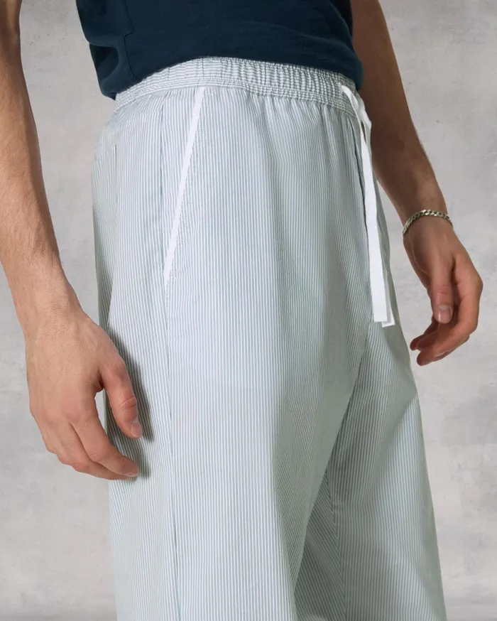 Men Rag and Bone Pants Bradford Striped Cotton Drawstring Pant Blue Stripe Men Rag and Bone Pants Bradford Striped Cotton Drawstring Pant Blue Stripe