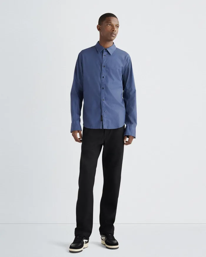 Men Rag and Bone Shirts Fit 2 Engineered Cotton Oxford Shirt Worn Indigo Men Rag and Bone Shirts Fit 2 Engineered Cotton Oxford Shirt Worn Indigo