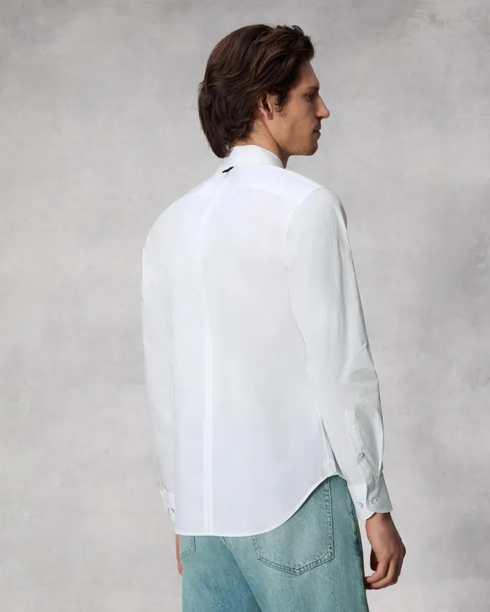 Men Rag and Bone Shirts Tomlin Cotton Poplin Shirt White Men Rag and Bone Shirts Tomlin Cotton Poplin Shirt White