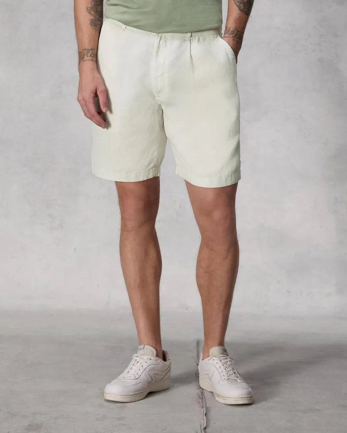 Men Rag and Bone Shorts Elliot Pleated Linen Short Light Grey Men Rag and Bone Shorts Elliot Pleated Linen Short Light Grey