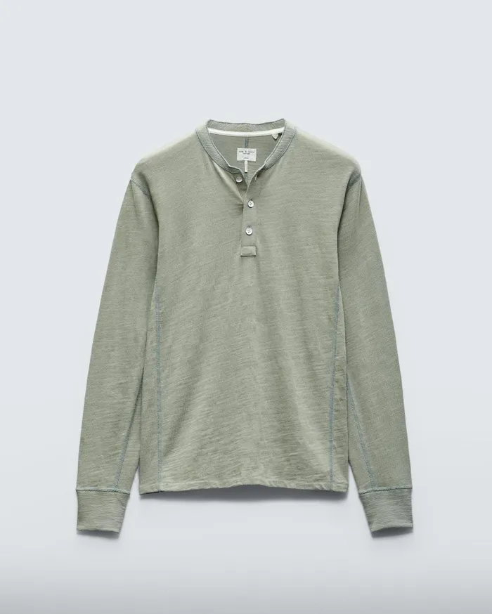 Men Rag and Bone TShirts Classic Flame Henley Dark Mint Men Rag and Bone TShirts Classic Flame Henley Dark Mint