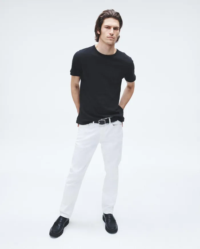 Men Rag and Bone TShirts Classic Flame Tee Jet Black