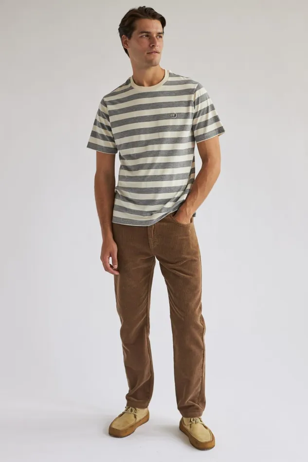Men Rathmullan 8211 Light Grey Stripes TWOTHIRDS TShirts