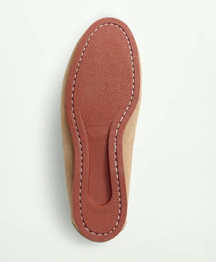 Men Sconset Camp Moc In Suede Stone Brooks Brothers Shoes