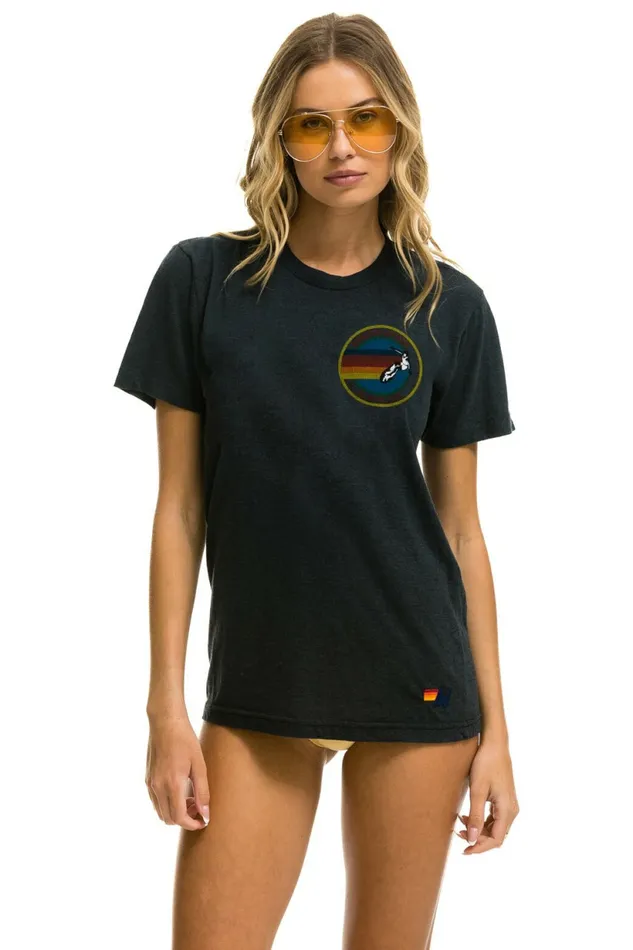 Men SIGNATURE SMALL VENICE CIRCLE TEE 8211 CHARCOAL Aviator Nation Tees