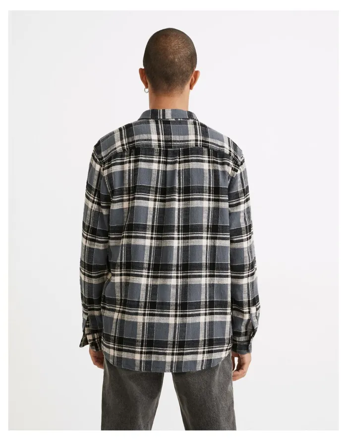 Men Slub Flannel Perfect Long Sleeve Shirt In Plaid Heirloom Blue Madewell Shirts Men Slub Flannel Perfect Long Sleeve Shirt In Plaid Heirloom Blue Madewell Shirts