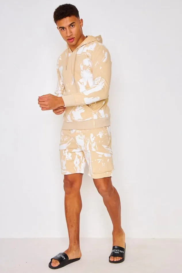 Men Stained Beige Hoodie Project X 8211 2120200 Beige Brentiny Paris Sweatshirts and Pullovers