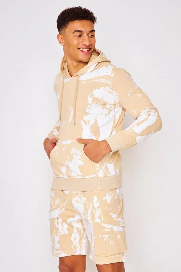 Men Stained Beige Hoodie Project X 8211 2120200 Beige Brentiny Paris Sweatshirts and Pullovers