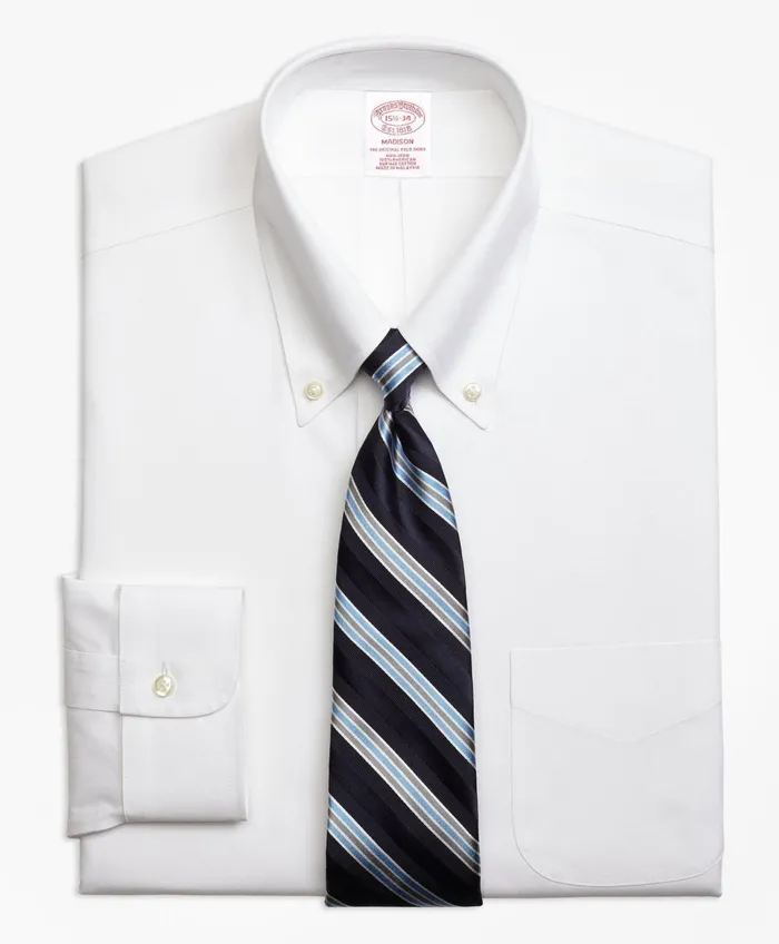 Men Stretch Madison RelaxedFit Dress Shirt NonIron Pinpoint ButtonDown Collar White Brooks Brothers Dress Shirts Men Stretch Madison RelaxedFit Dress Shirt NonIron Pinpoint ButtonDown Collar White Brooks Brothers Dress Shirts