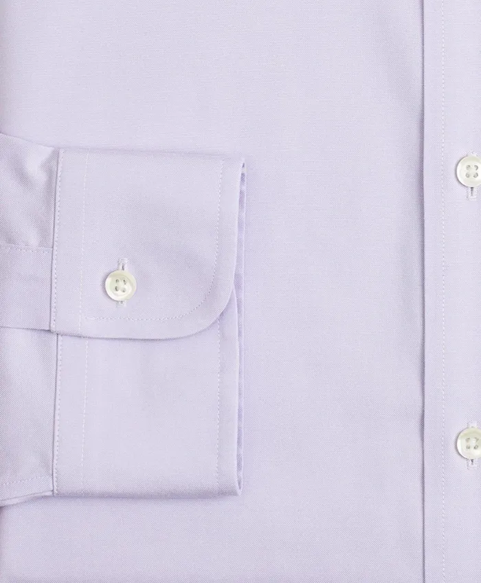 Men Stretch Milano SlimFit Dress Shirt NonIron Pinpoint ButtonDown Collar Lavender Brooks Brothers Dress Shirts