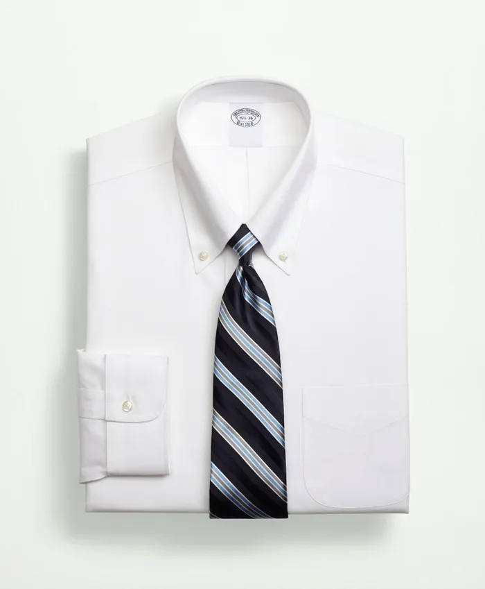 Men Stretch Supima Cotton NonIron Pinpoint Oxford ButtonDown Collar Dress Shirt White Brooks Brothers Dress Shirts Men Stretch Supima Cotton NonIron Pinpoint Oxford ButtonDown Collar Dress Shirt White Brooks Brothers Dress Shirts