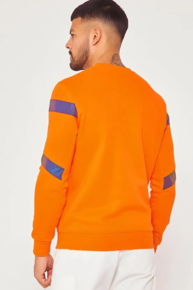 Men Sweatshirt In Orange With Stripes 8211 Project X 8211 2020082 Orange Brentiny Paris Sweatshirts and Pullovers