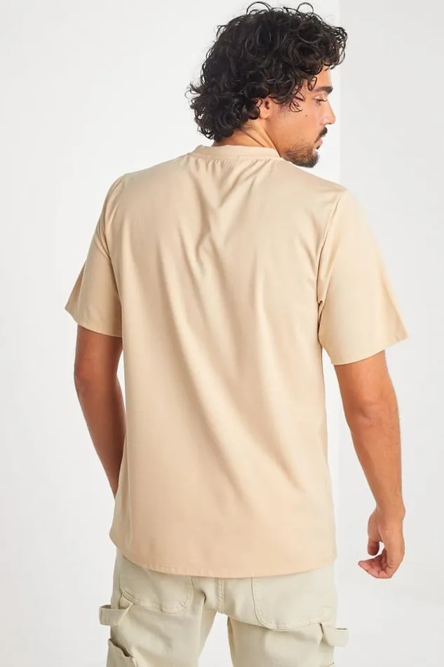 Men TShirt Beige Coeur Bris Beige Brentiny Paris TShirts