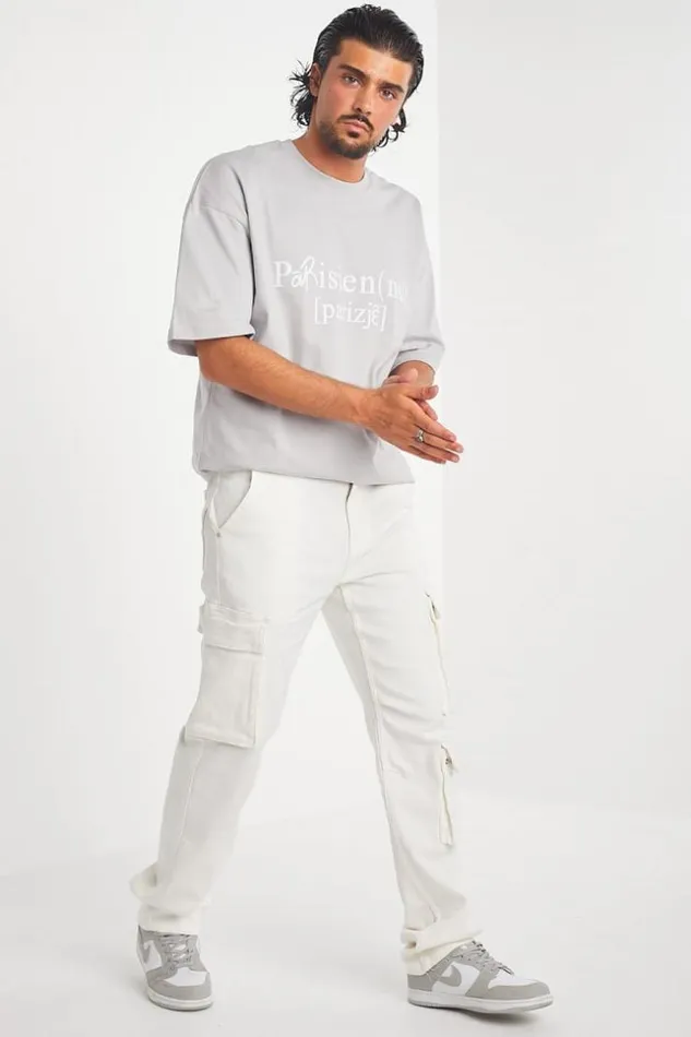 Men TShirt Gris 034ParisienNe 034 Grey Brentiny Paris TShirts