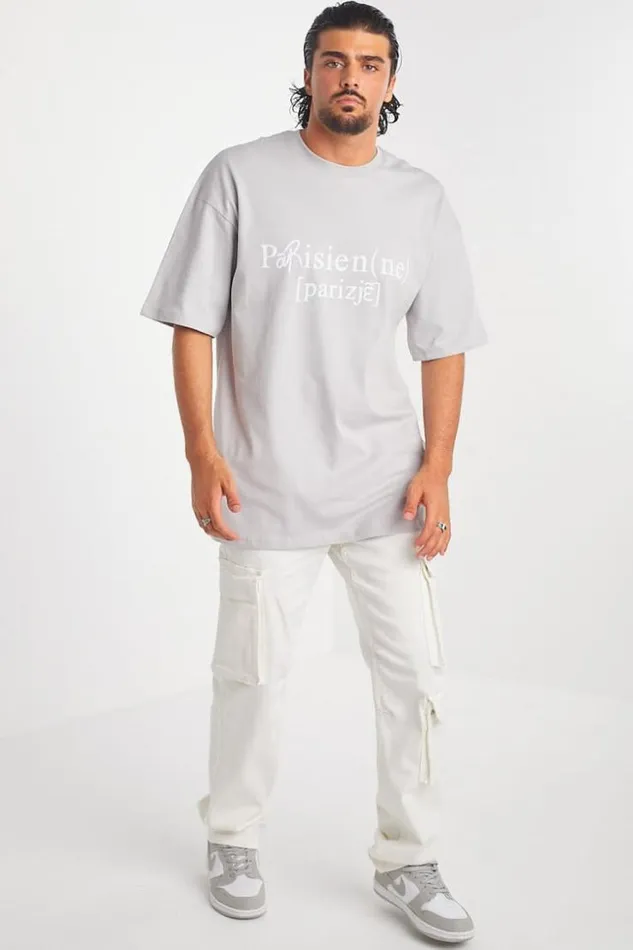Men TShirt Gris 034ParisienNe 034 Grey Brentiny Paris TShirts