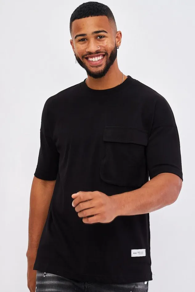 Men TShirt With Pocket In Black Black Brentiny Paris TShirts