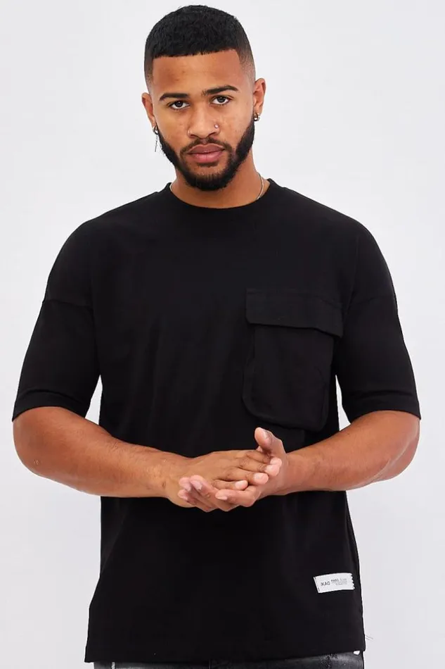 Men TShirt With Pocket In Black Black Brentiny Paris TShirts