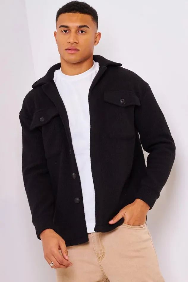 Men Teddy Borg Jacket In Black Black Brentiny Paris Shirts