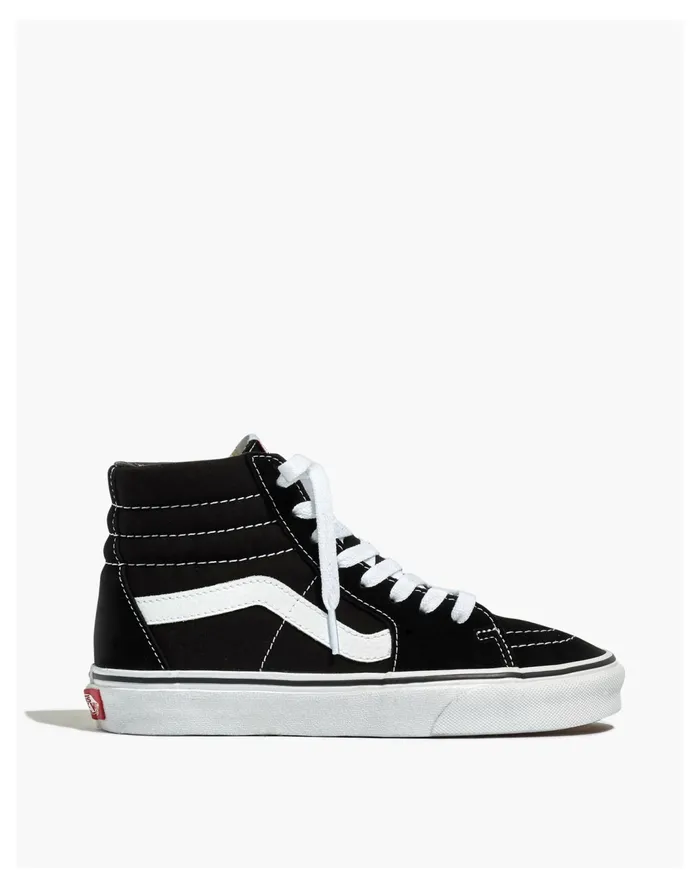 Men Vans Unisex Sk8 Hi High Top Sneakers In Suede And Canvas Black Madewell Sneakers