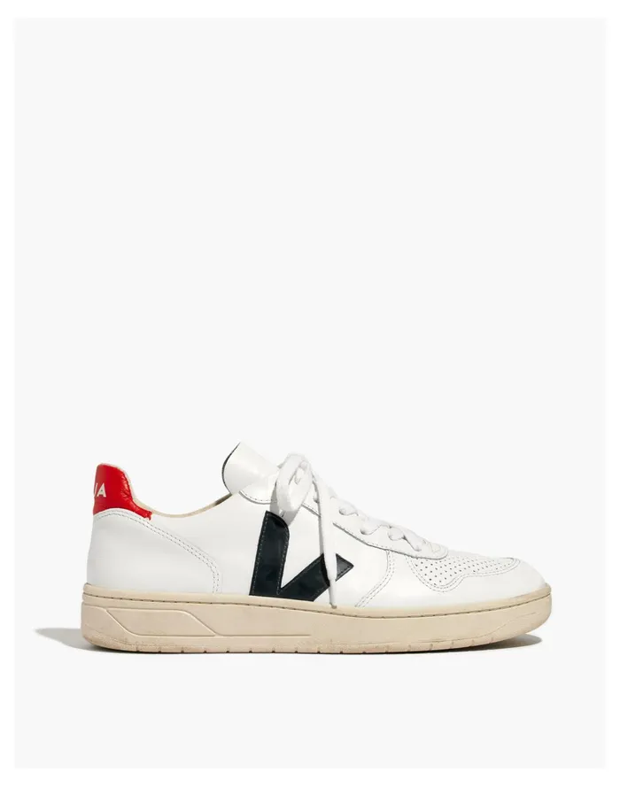 Men Veja V 10 Sneakers White Red Blue Madewell Sneakers