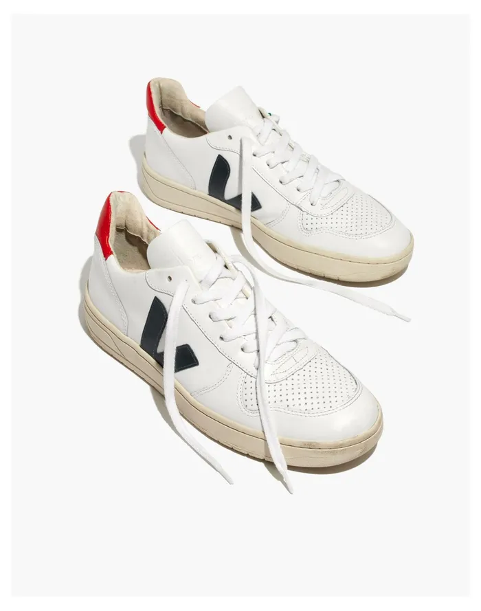 Men Veja V 10 Sneakers White Red Blue Madewell Sneakers Men Veja V 10 Sneakers White Red Blue Madewell Sneakers