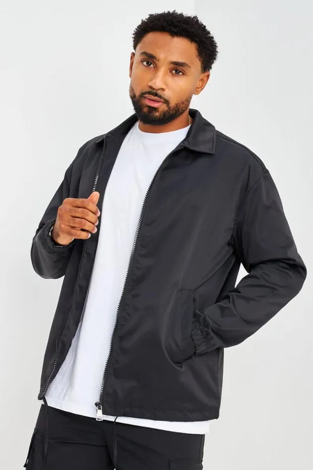 Men Veste Ajustable Noire Black Brentiny Paris Shirts
