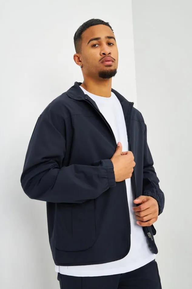 Men Veste Habille Bleu Marine Poches Blue Brentiny Paris Jackets