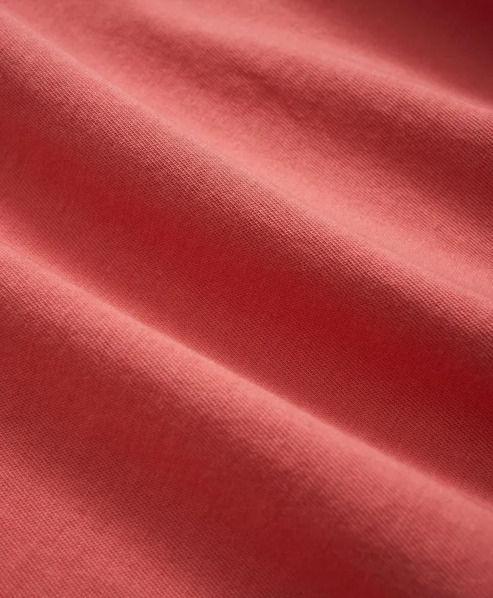 Men Washed Supima Cotton Pocket Crewneck TShirt Light Red Brooks Brothers TShirts and Sweats