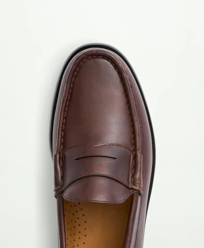 Men Westport Penny Loafers Brown Brooks Brothers Shoes