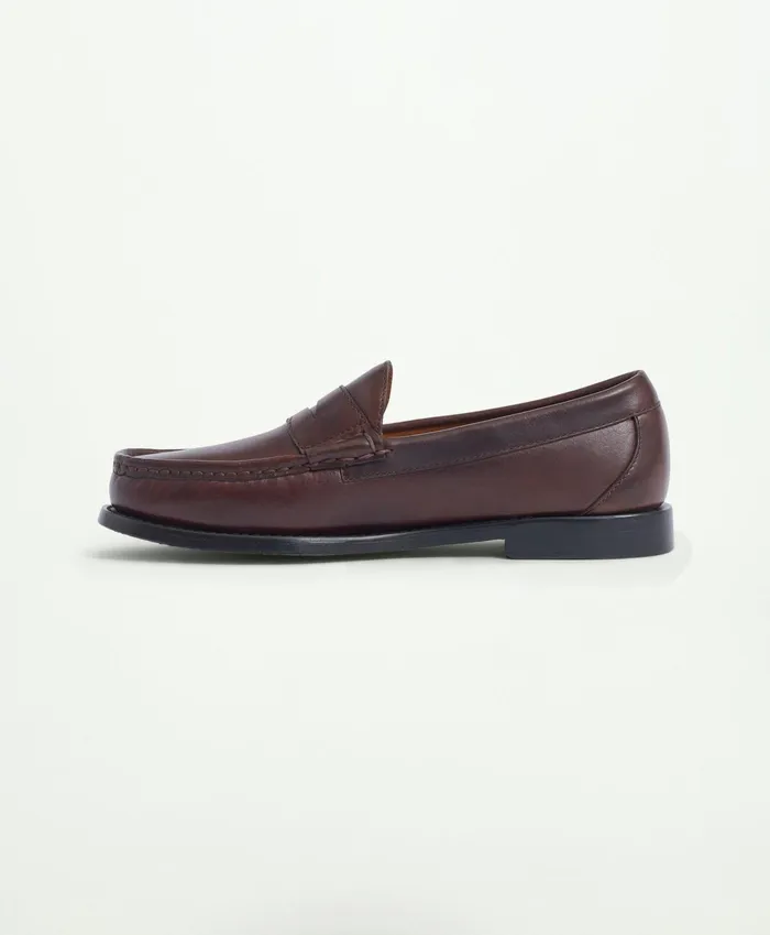 Men Westport Penny Loafers Brown Brooks Brothers Shoes