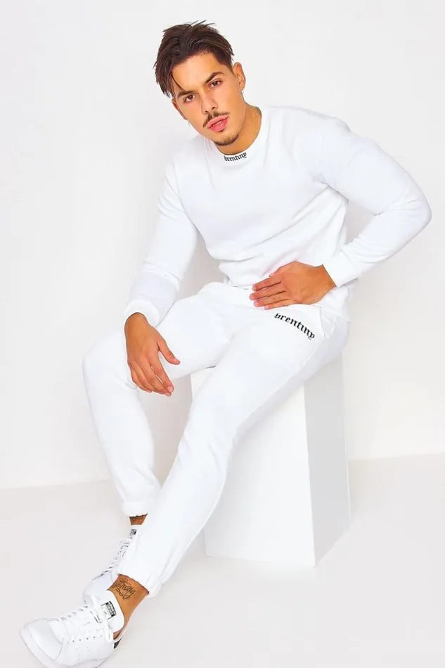 Men White Brentiny Jogger White Brentiny Paris Jogging Bottoms