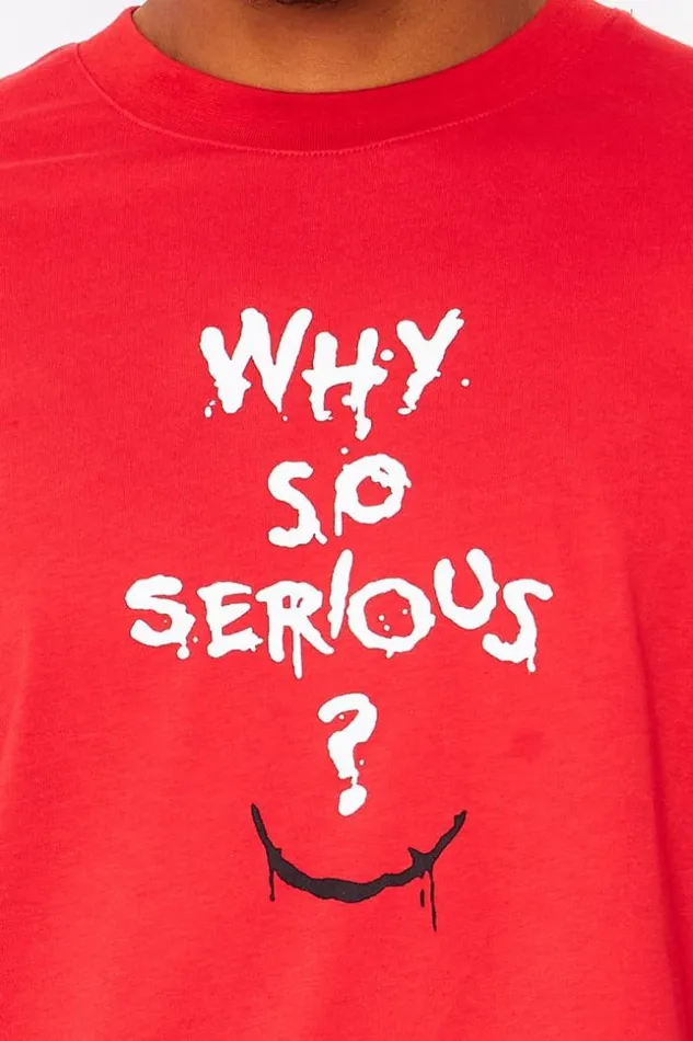 Men Why So Serious Red TShirt Red Brentiny Paris TShirts