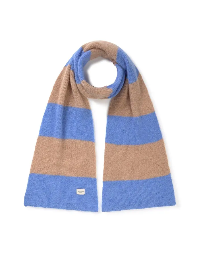 MenWomen Bicolour Scarf 8211 CyanSand TWOTHIRDS Neckwear