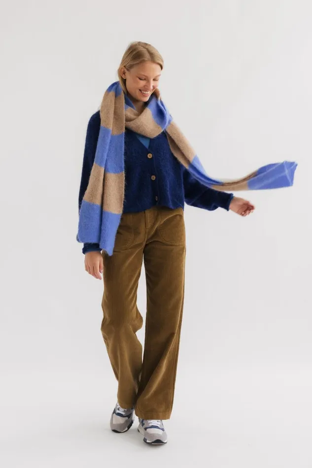 MenWomen Bicolour Scarf 8211 CyanSand TWOTHIRDS Neckwear