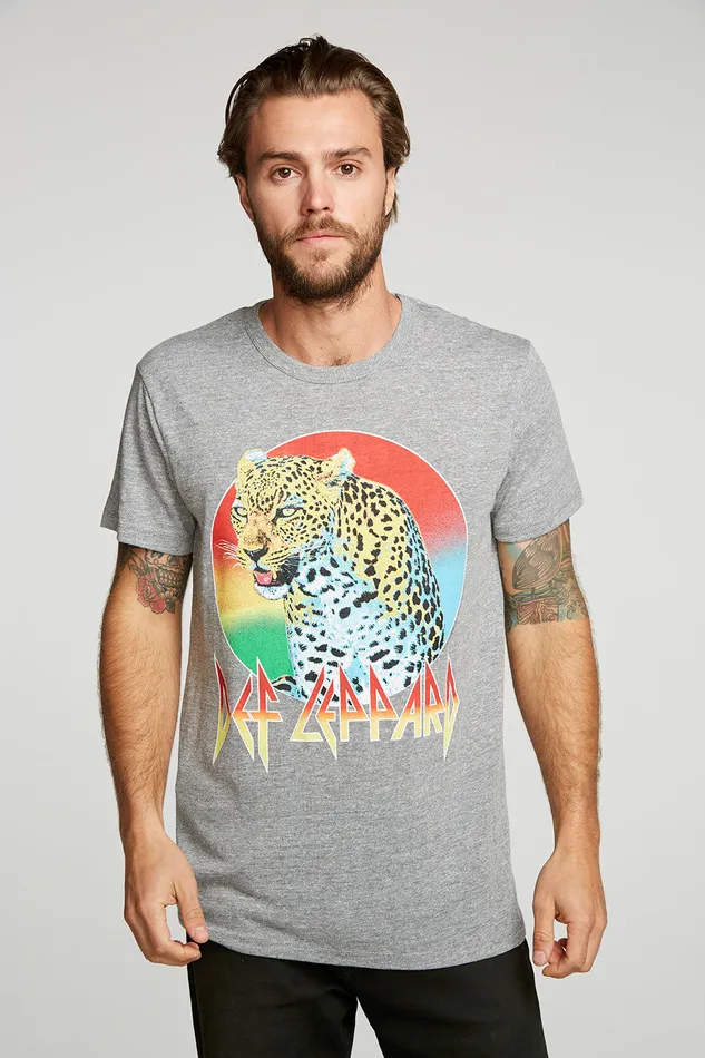 Mens Chaser Brand Def Leppard Leppard Tops