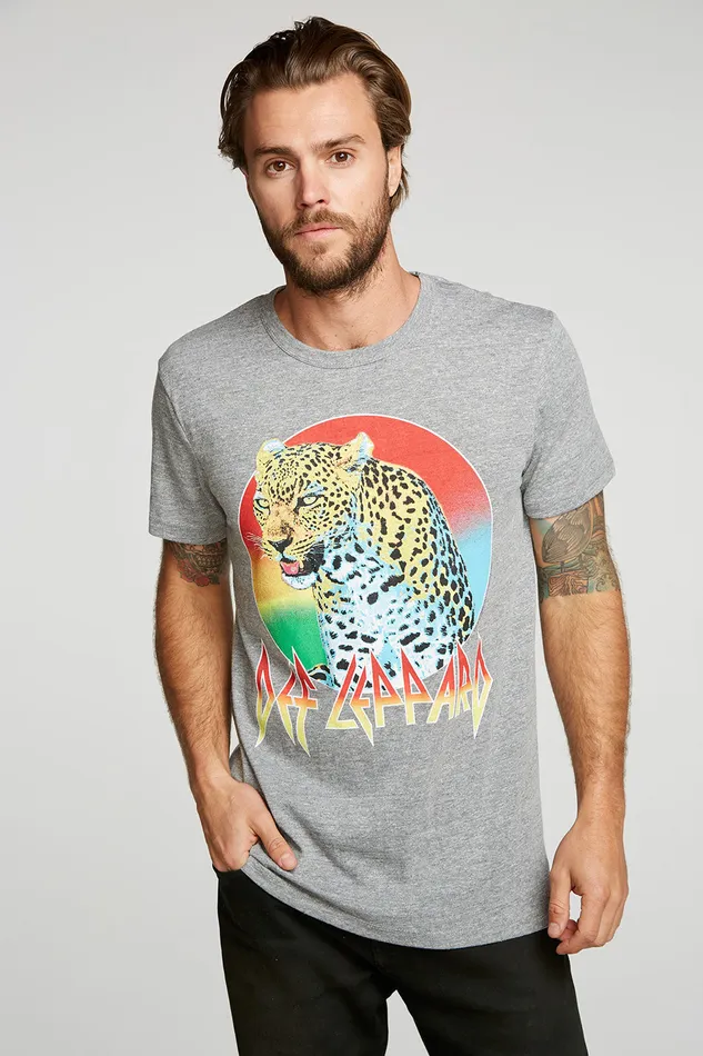 Mens Chaser Brand Def Leppard Leppard Tops