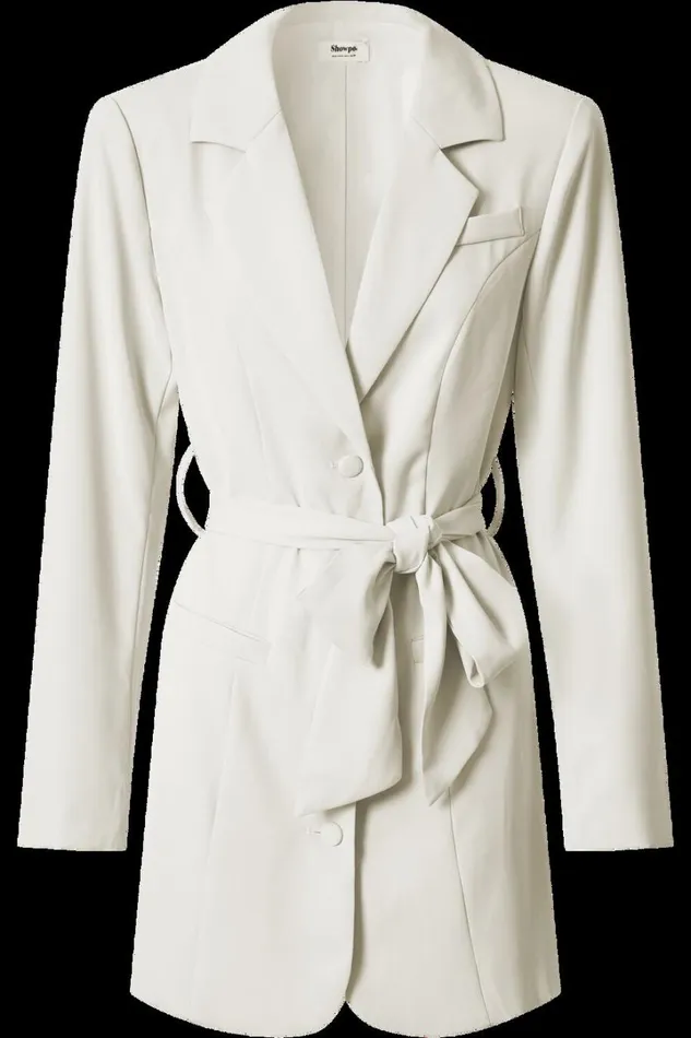 Mhina Mini Dress 8211 Waist Tie Blazer Dress In Stone Women Showpo Dresses